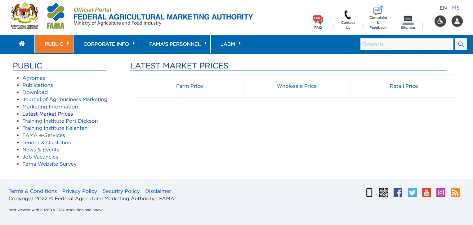 Fama Market price